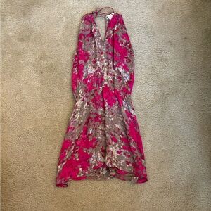 Parker pink patterned dress